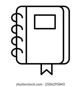 Conceptual flat design icon of notebook