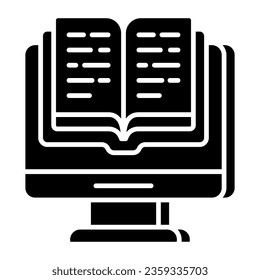 Conceptual flat design icon of online book