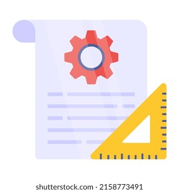 Icono conceptual de diseño plano de la gestión de proyectos
