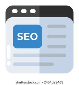 Conceptual flat design icon of se website