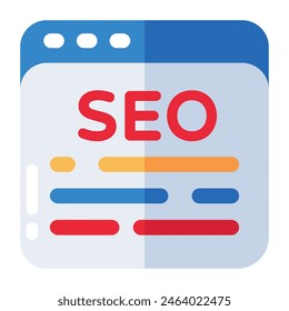 Conceptual flat design icon of se website