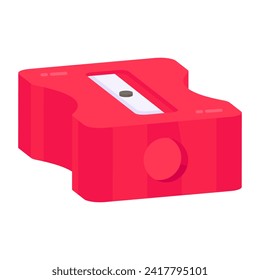 Conceptual flat design icon of sharpener
