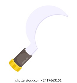 Conceptual flat design icon of sickle 

