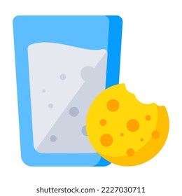 Konzeptuelles flaches Design-Symbol für Snack 