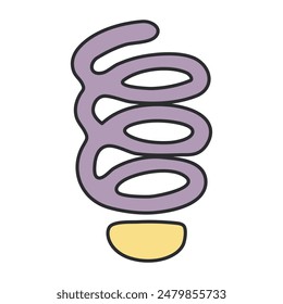 Conceptual flat design icon of twist coil

