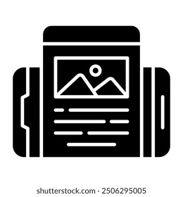 Conceptual flat design icon of web gallery 