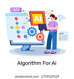 Konzeptuelle flache Entwurfsdarstellung des Algorithmus ai