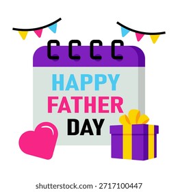 Ilustración de diseño plano conceptual del día del padre feliz