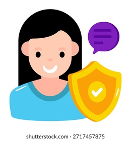 Ilustração de design plano conceitual de comunicação segura 