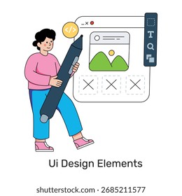 Ilustração de design plano conceitual do elemento de design da interface do usuário