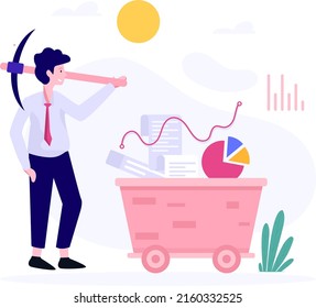 Conceptual flat illustration design of world finance vector 

