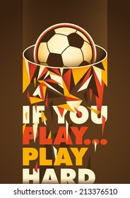 Conceptual football poster design. Vector illustration.
