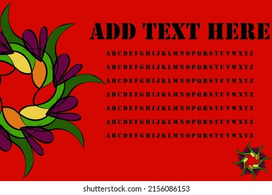 Conceptual Fruit Floral Background Border with Copy Space Vector Illustration
