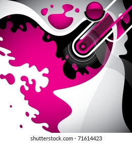 Conceptual futuristic background with abstraction. Vector illustration.
