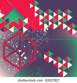 Conceptual geometric abstraction. Vector illustration.
