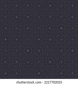 Conceptual Geometric Complexity Outline Seamless Pattern Vector Trendy Abstract Background. Decorative Intricate Modern Ornament Endless Wallpaper. Intricacy Line Art Continuous Graphic Illustration