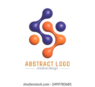 A conceptual geometric logo. Corporate brand template, logo, company ID. Flat style