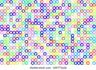Conceptual geometrical background, for web page, graphic design, catalog or texture. Pattern of pentagon shape. Style of mosaic or tile. Vector illustration graphic.