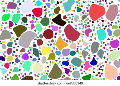 Conceptual geometrical background, for web page, graphic design, catalog or texture. Pattern of mixed shape. No overlapping. Vector illustration graphic.