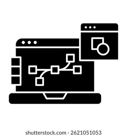 Conceptual Glyph design icon of hierarchy