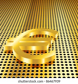 Conceptual gold euro background (EPS10 - Gradient, Transparency, Mesh)