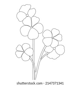conceptual hand drawing line art flower design background sketch for coloring page