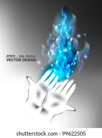 conceptual hand with flare design