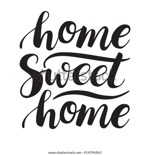 Conceptual Handwritten Phrase Home Sweet Home Stock Vector (Royalty ...