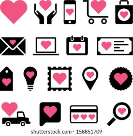 Conceptual Heart icons
