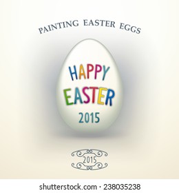 Conceptual holiday design for painting easter eggs