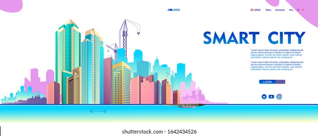 Conceptual horizontal banner homepage template