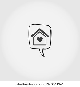 Conceptual house icon.