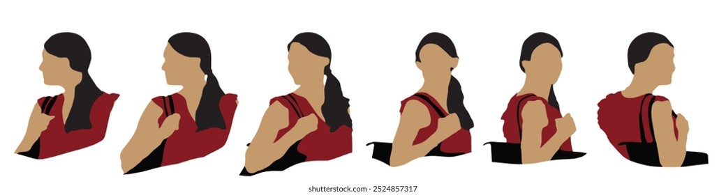 Conceptual human head isolated on white background as abstract avatar as a set or collection banner for social design concept. Human closeup anonymous faces head shot for human character illustration