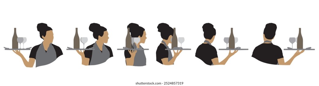 Cabeça humana conceitual isolada sobre fundo branco como avatar abstrato como um conjunto ou coleção de banner para o conceito de design social. Captura de cabeça de rostos anônimos em close-up humano para ilustração de personagem humano