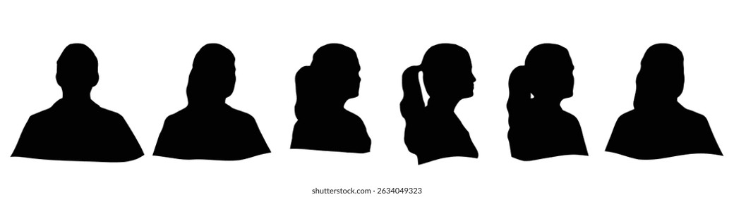Conceptual human head isolated on white background as abstract avatar as a set or collection banner for social design concept. Human closeup anonymous faces head shot for human character illustration