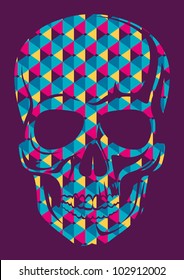 Conceptual human skull. Vector illustration.