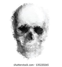 Conceptual human skull. Vector illustration.