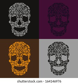 Conceptual human skull. Vector illustration.
