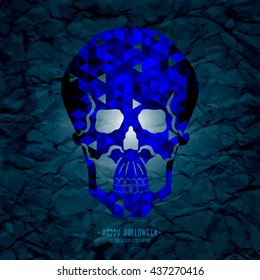 Conceptual human skull. Vector illustration.
