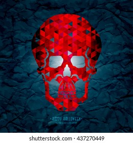 Conceptual human skull. Vector illustration.