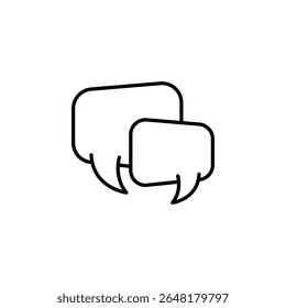 Conceptual Icon Depicting Dialogue Or Conversation With Empty Speech Bubbles