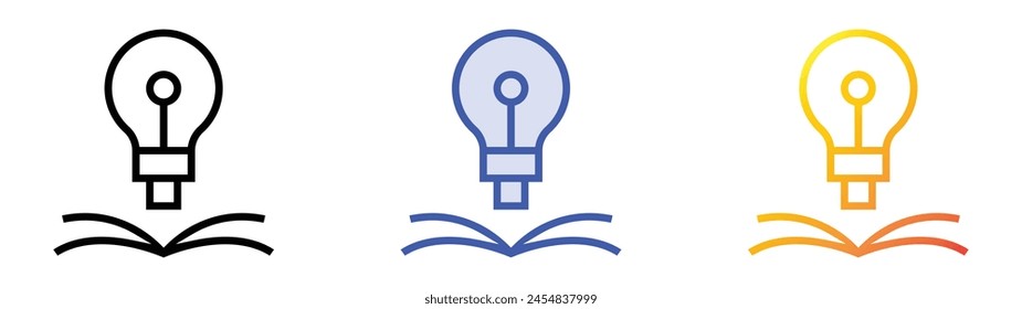 conceptual icon. Linear, Blue Fill and Gradient Style Design Isolated On White Background