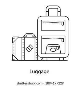 
Conceptual icon of luggage, travelling baggage