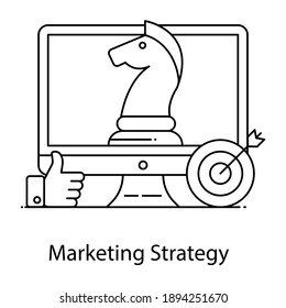 
Conceptual icon of marketing strategy in editable style