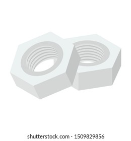 
Conceptual icon of nut tool vector in isometric design 
