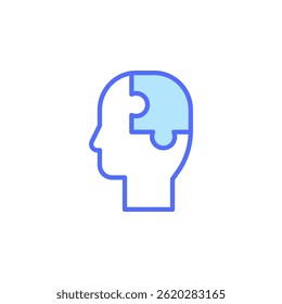 Conceptual Icon Representing Mental Health and Wellbeing with Puzzle Element Symbolizing Self-Awareness and Emotional Balance in Psychological Context