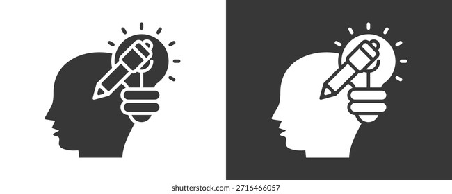 Conceptual Icon Set Vector Collection Isolated In Black And White