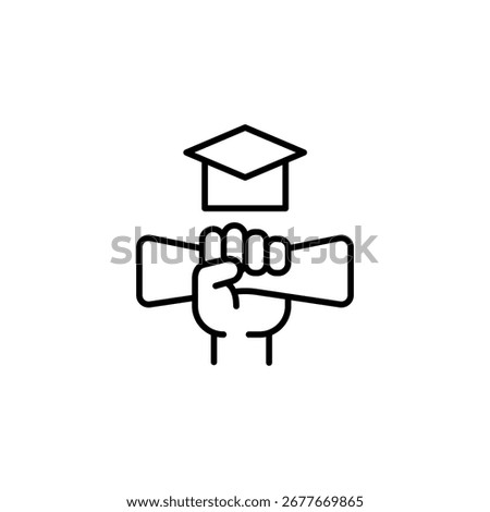 Conceptual Icon Showcasing Academic Achievement And Future Educational Pursuits