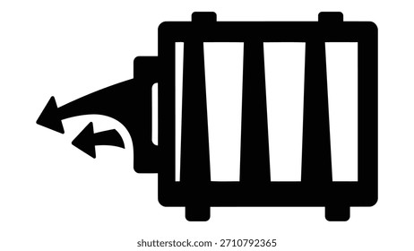 Icono conceptual de un sistema inteligente de Filtrar de aire, que representa la purificación del aire y la tecnología de aire limpio.