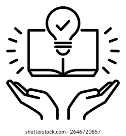 Conceptual icon of support, knowledge, and inspiration. Symbolizes mentorship, guided learning, creativity, and intellectual empowerment.